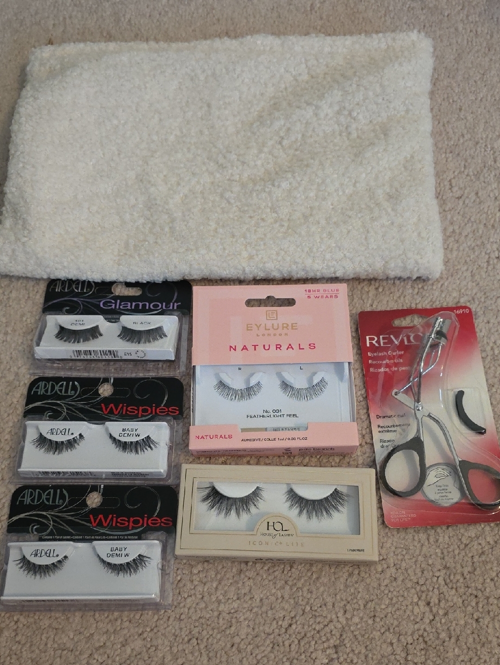 NWT Eye Lashes Bundle: Ardell, Eylure, HOL, Revlon Eye Lash Curler, And Bag